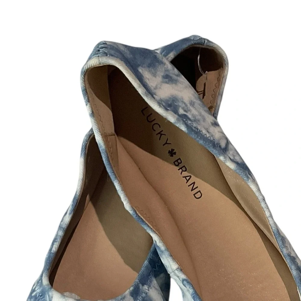 Lucky Brand Tie Dye Blue Patterned Flats Size 8